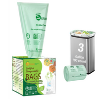 3 Gallon Food Scrap Bags / Liner Bags -100 Count