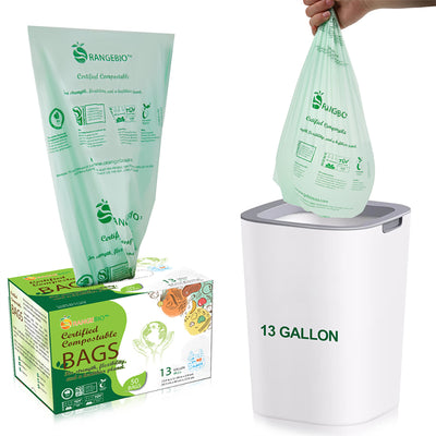 13 Gallon Home Compostable Food Scrap Bags / Liner Bags - 50 Count