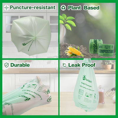 14 x 18" Compostable Produce Bags | 4 Rolls | 1000 bags/box