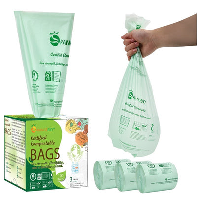 3 Gallon Food Scrap Bags / Liner Bags -100 Count